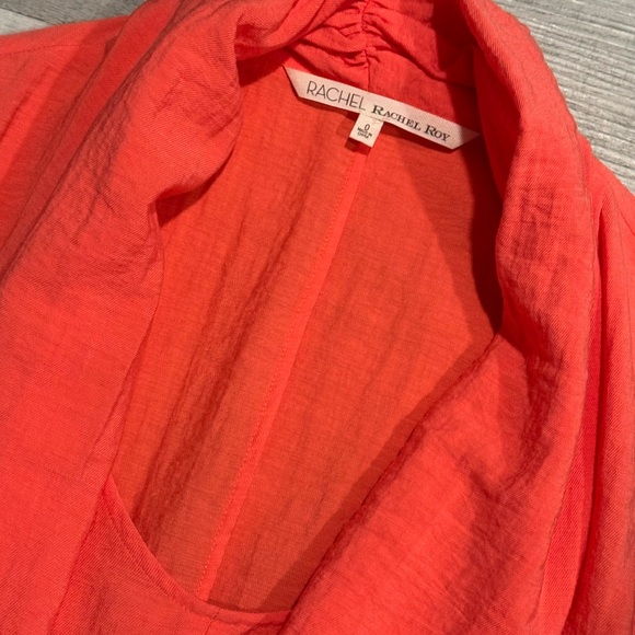 RACHEL Rachel Roy Vibrant Coral Blouse - Picture 1 of 2